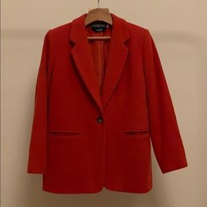 Vintage Russian Red Cashmere Wool Blazer